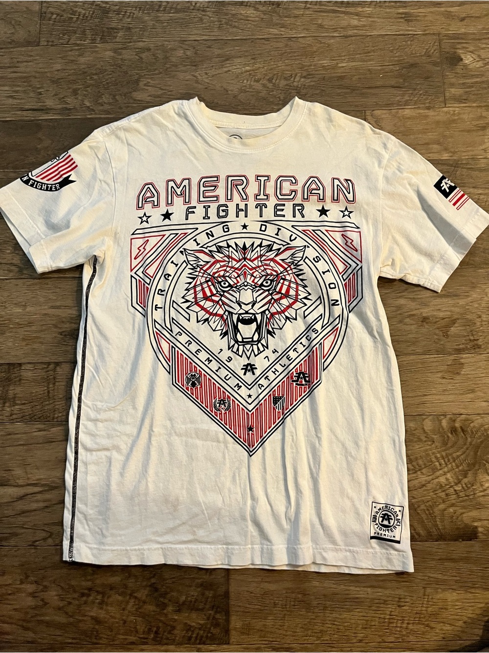 American Fighter Red & White Shirt